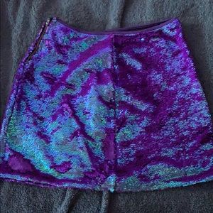 Sequin Purple and Blue Skirt